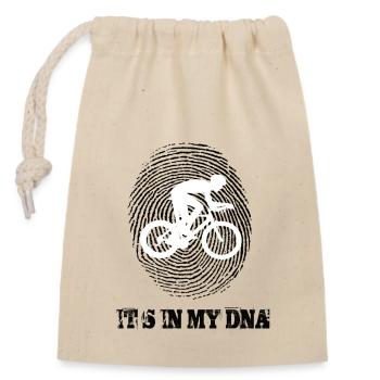Le vélo de route est dans mon ADN - Sac cadeau en coton avec cordon (14 x 20 cm) - nature - Devant