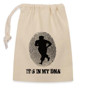 Laufsport Joggen Its In My Dna - Verschließbarer Geschenkbeutel aus Baumwolle (14x20cm) - Natur - Vorne