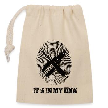 Electrician is in My DNA - Closable cotton gift bag (14x20cm) - nature - Front