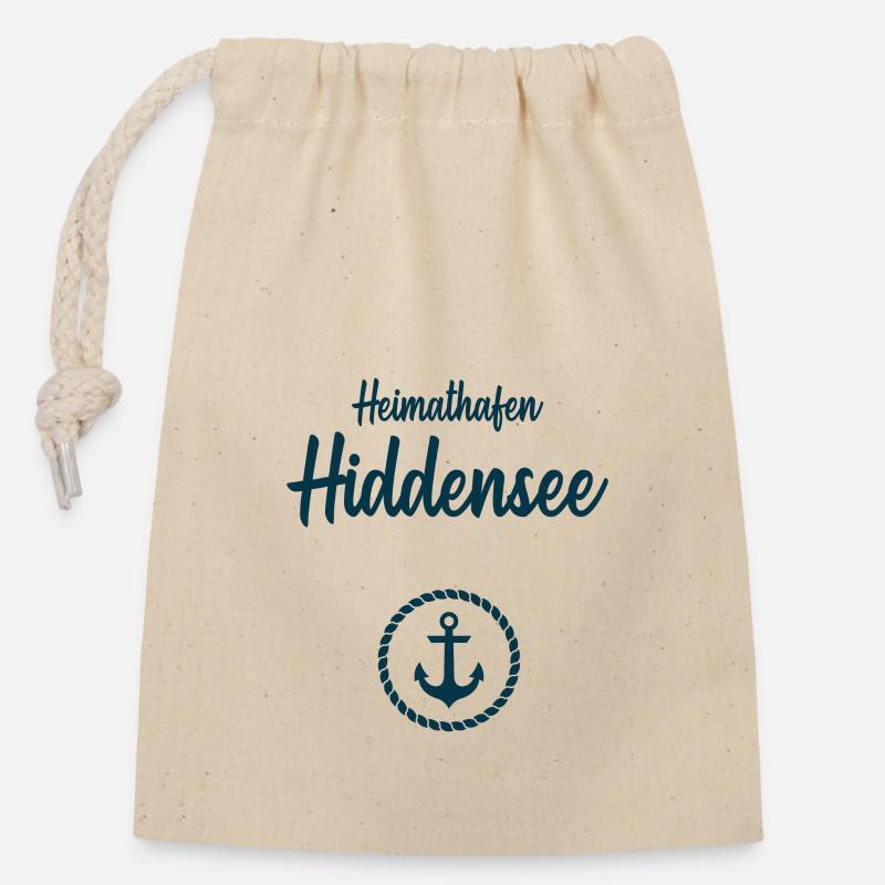 Heimathafen Hiddensee Segeln Küste - Verschließbarer Geschenkbeutel aus Baumwolle (14x20cm) - Natur