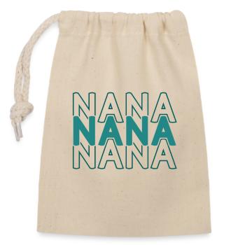 Nana - Einfacher Last Minute Muttertag - Verschließbarer Geschenkbeutel aus Baumwolle (14x20cm) - Natur - Vorne