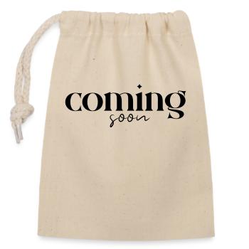 Coming soon - Closable cotton gift bag (14x20cm) - nature - Front