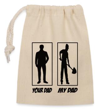 Your Dad My Dad Construction Worker Dad - Closable cotton gift bag (14x20cm) - nature - Front
