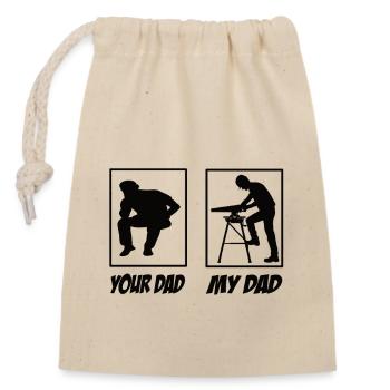 Carpenter - Closable cotton gift bag (14x20cm) - nature - Front
