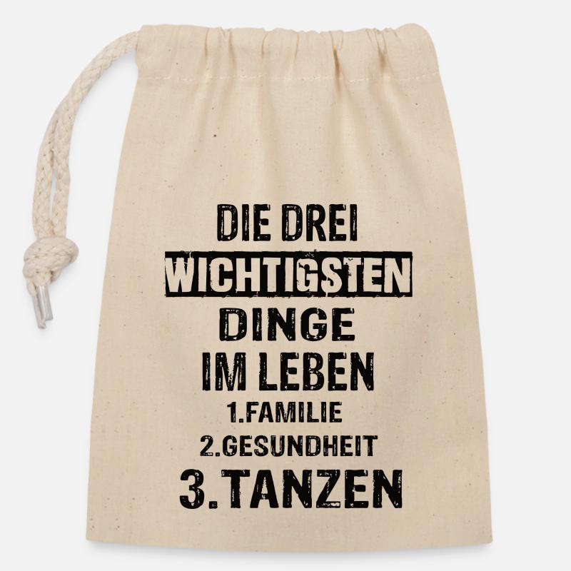 Tanzen - Verschließbarer Geschenkbeutel aus Baumwolle (14x20cm) - Natur