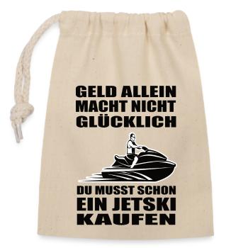 Jetski - Verschließbarer Geschenkbeutel aus Baumwolle (14x20cm) - Natur - Vorne