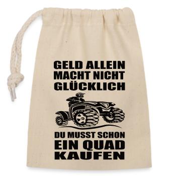 Quad - Verschließbarer Geschenkbeutel aus Baumwolle (14x20cm) - Natur - Vorne