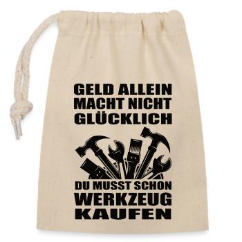 Handwerker - Verschließbarer Geschenkbeutel aus Baumwolle (14x20cm) - Natur - Vorne