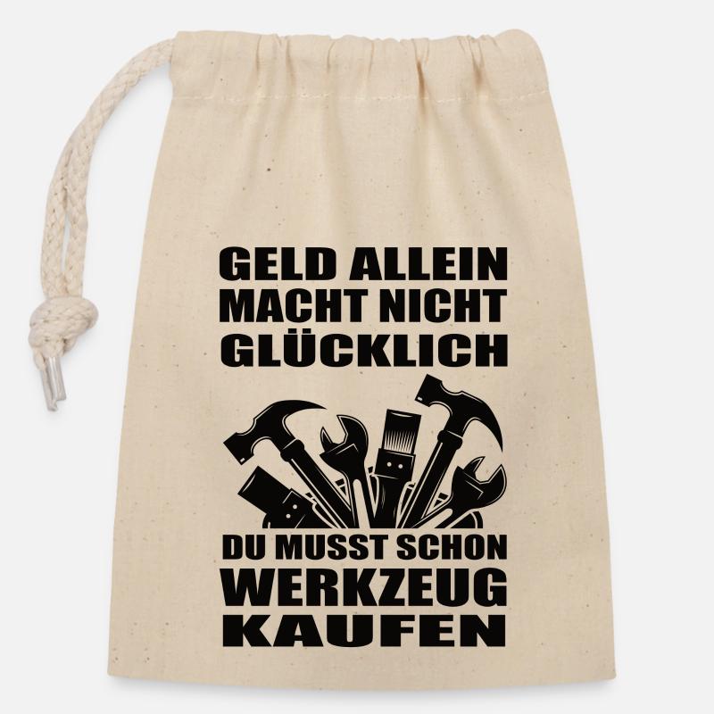 Handwerker - Verschließbarer Geschenkbeutel aus Baumwolle (14x20cm) - Natur