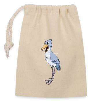 Kawaii Bec-en-sabot - Sac cadeau en coton avec cordon (14 x 20 cm) - nature - Devant