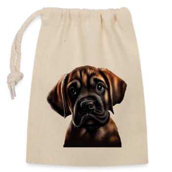 Dogge Doggen Hund Hunde Deutsche Dogge - Verschließbarer Geschenkbeutel aus Baumwolle (14x20cm) - Natur - Vorne