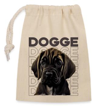 Dogge Doggen Hund Hunde Deutsche Dogge - Verschließbarer Geschenkbeutel aus Baumwolle (14x20cm) - Natur - Vorne