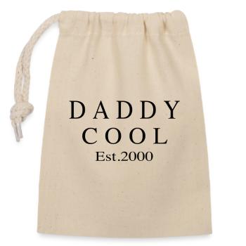 Daddy Cool est 2000 - Sac cadeau en coton avec cordon (14 x 20 cm) - nature - Devant