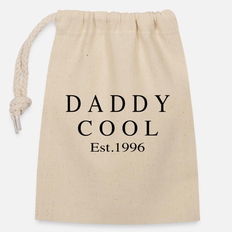 Daddy Cool est 1996 - Verschließbarer Geschenkbeutel aus Baumwolle (14x20cm) - Natur