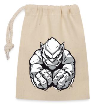 Joueur cool - Sac cadeau en coton avec cordon (14 x 20 cm) - nature - Devant