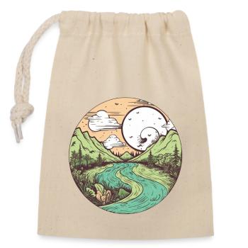 wonderful nature - Closable cotton gift bag (14x20cm) - nature - Front
