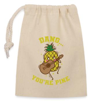 Dang You’re Pin Ananas Fruit Sucré Tropical - Sac cadeau en coton avec cordon (14 x 20 cm) - nature - Devant