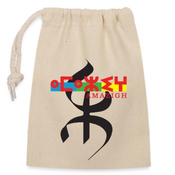 AMAZIGH SYMBOL BERBER Z IMAZIGHEN KABYLISCHES JUWEL - Verschließbarer Geschenkbeutel aus Baumwolle (14x20cm) - Natur - Vorne
