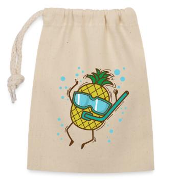 Pineapple Dips Tropical Sweet Fruit - Closable cotton gift bag (14x20cm) - nature - Front