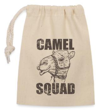 Camel Squad Dromedary Desert Hump - Closable cotton gift bag (14x20cm) - nature - Front
