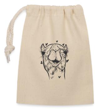 Dromadaire à bosse de chameau du désert de savane - Sac cadeau en coton avec cordon (14 x 20 cm) - nature - Devant