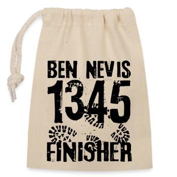 Ben Nevis Écosse Highlands Munro Bagging Peak - Sac cadeau en coton avec cordon (14 x 20 cm) - nature - Devant
