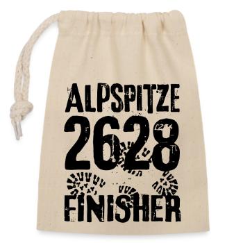 Alpspitze Finisher Wettersteingebirge Wandern - Verschließbarer Geschenkbeutel aus Baumwolle (14x20cm) - Natur - Vorne