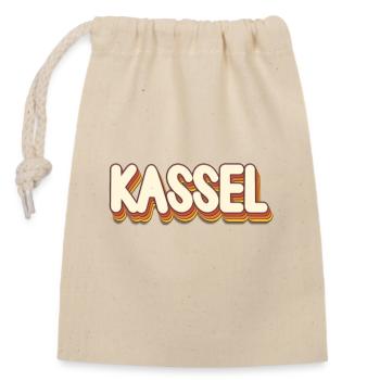Kasselerin Kasseler Kassel - Verschließbarer Geschenkbeutel aus Baumwolle (14x20cm) - Natur - Vorne
