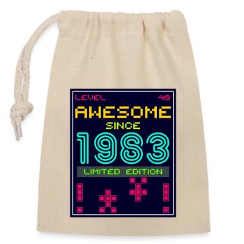 Awesome since 1983 limited edition - Closable cotton gift bag (14x20cm) - nature - Front