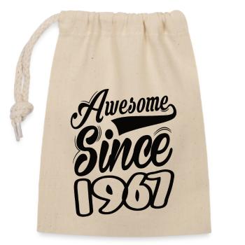 Awesome Since 1967 - Verschließbarer Geschenkbeutel aus Baumwolle (14x20cm) - Natur - Vorne