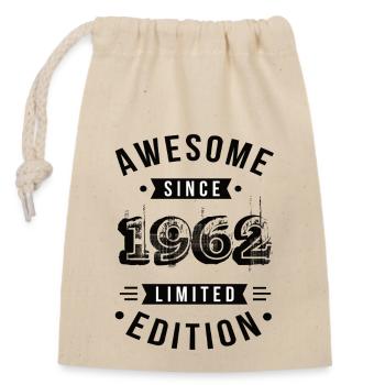 Awesome Since 1962 Limited Edition - Closable cotton gift bag (14x20cm) - nature - Front