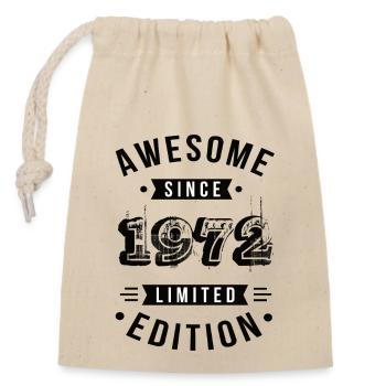 Awesome Since 1972 Limited Edition - Closable cotton gift bag (14x20cm) - nature - Front