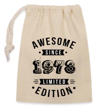 Awesome Since 1973 Limited Edition - Verschließbarer Geschenkbeutel aus Baumwolle (14x20cm) - Natur - Vorne