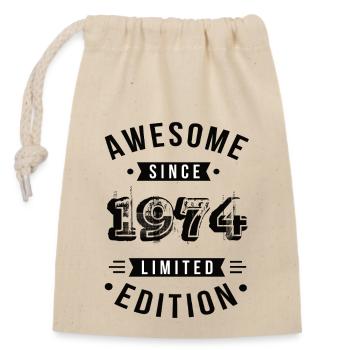 Awesome Since 1974 Limited Edition - Closable cotton gift bag (14x20cm) - nature - Front