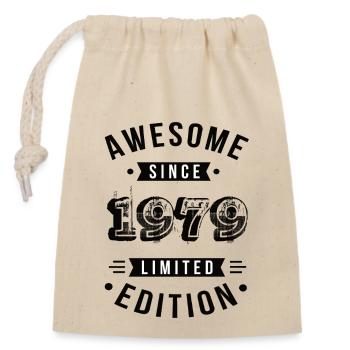 Awesome Since 1979 Limited Edition - Closable cotton gift bag (14x20cm) - nature - Front