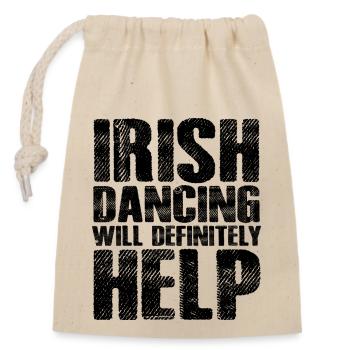 Dancing Dance Music - Closable cotton gift bag (14x20cm) - nature - Front