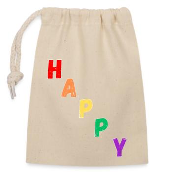 Content - Sac cadeau en coton avec cordon (14 x 20 cm) - nature - Devant