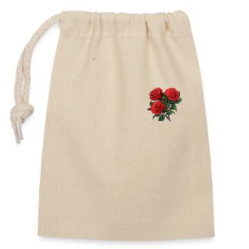 3 Red Roses Patch Lover Cool Floral Novelty Pun - Sac cadeau en coton avec cordon (14 x 20 cm) - nature - Devant