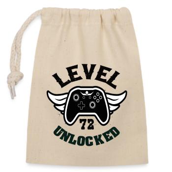 Level 72 Unlocked 72 Birthday - Closable cotton gift bag (14x20cm) - nature - Front