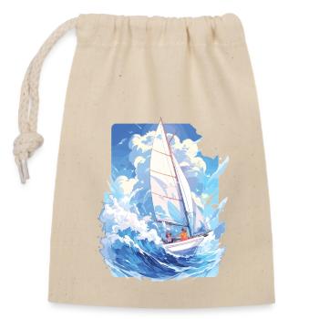 Voilier Sport Voile Voile Voile Cadeaux - Sac cadeau en coton avec cordon (14 x 20 cm) - nature - Devant