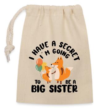 I Have A Secret Promoted To Big Sister Fox - Closable cotton gift bag (14x20cm) - nature - Front