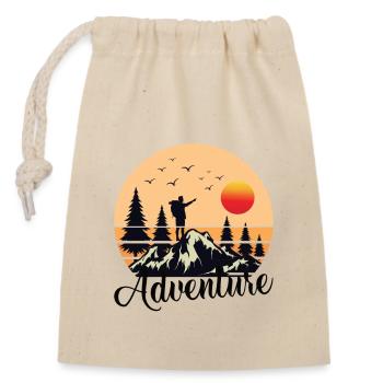 Mountaineering Mountaineers Hiking Hikers - Closable cotton gift bag (14x20cm) - nature - Front