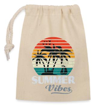Segeln Segler Summer Vibes Segler Geschenke - Verschließbarer Geschenkbeutel aus Baumwolle (14x20cm) - Natur - Vorne