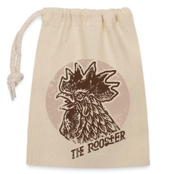 Ancien cachet du coq - Sac cadeau en coton avec cordon (14 x 20 cm) - nature - Devant