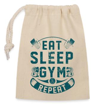 Gym Fitness Training Musculation Musculier Muscle - Sac cadeau en coton avec cordon (14 x 20 cm) - nature - Devant