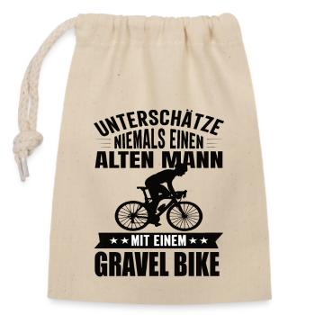Gravelbike Gravel Gravelbikes Gravel Bike - Verschließbarer Geschenkbeutel aus Baumwolle (14x20cm) - Natur - Vorne