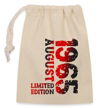 1965 August Limited Edition 58th Birthday Outfit - Closable cotton gift bag (14x20cm) - nature - Front