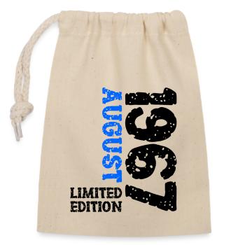 1967 August Limited Edition 56th Birthday Outfit - Closable cotton gift bag (14x20cm) - nature - Front