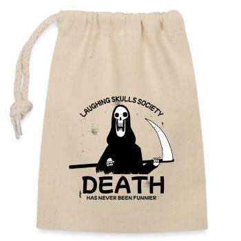 Skulls laughing - Closable cotton gift bag (14x20cm) - nature - Front