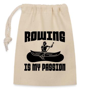 Rowing Team Rowing Rowing Rowing Club - Closable cotton gift bag (14x20cm) - nature - Front